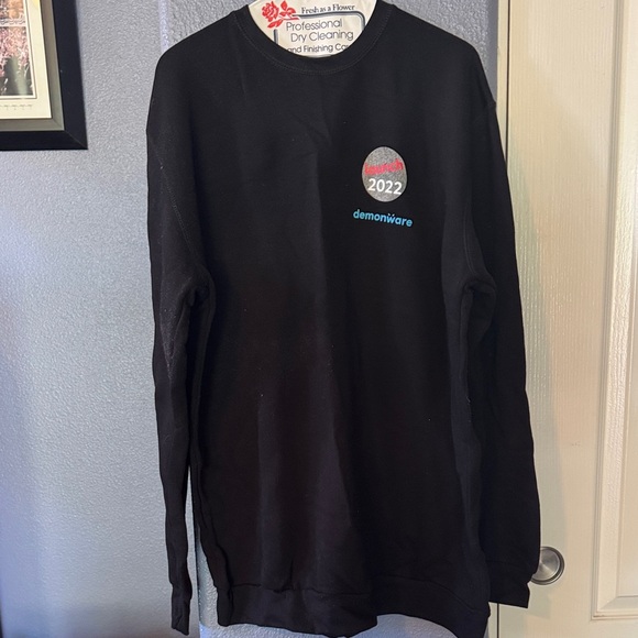 Black Crewneck Men's Sweater - Picture 1 of 4